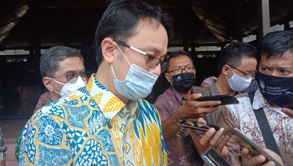 Aktifitas Wakil Menteri Perdagangan Kudus Jerry Sambuaga saat kunjungannya di Komplek Pendopo Pemkab Kudus, Selasa (26/01/21)