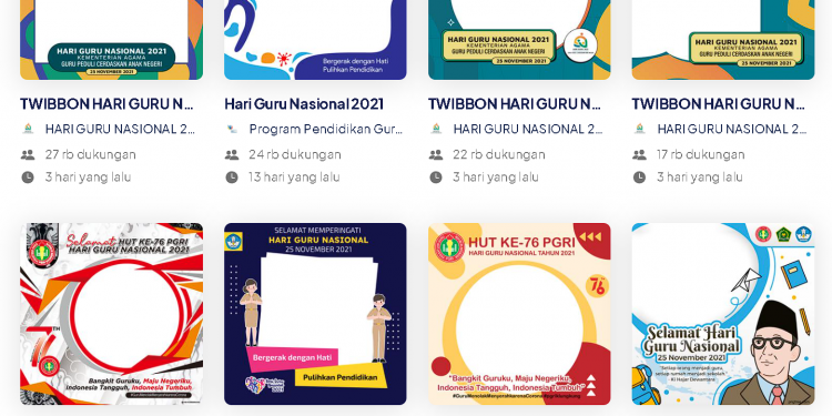 Link Twibbon Hari Guru Nasional Kemenag dan Kemendikbud 2022
