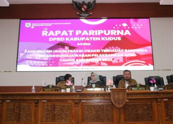 Gelar Rapat Paripurna Pandangan Umum Fraksi, DPRD Kudus Kritisi LPj Bupati 2022